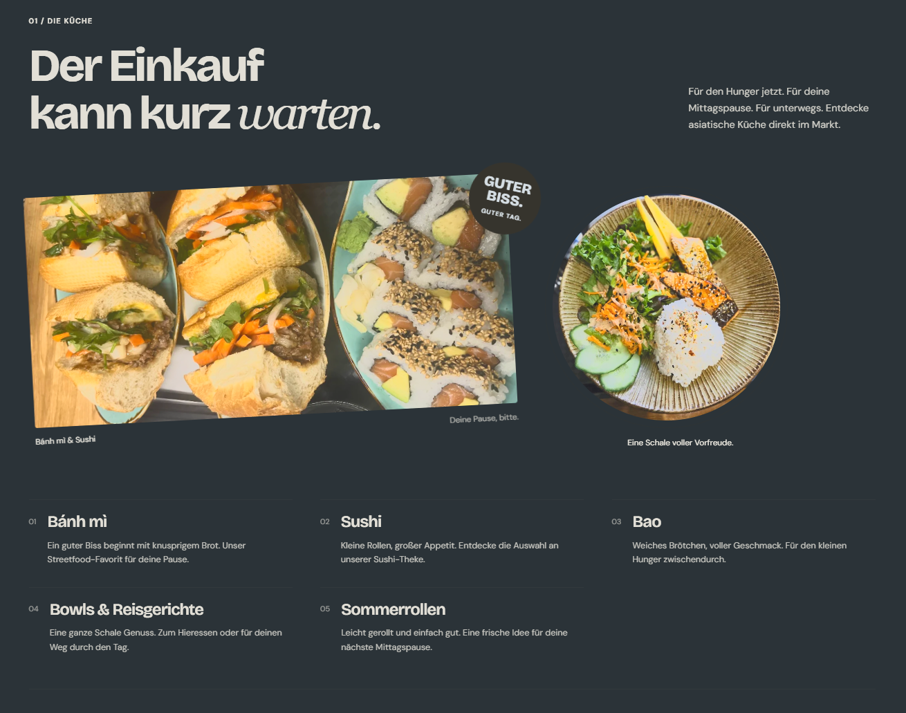 Originalansicht einer entwickelten Website, ohne sichtbare Kundennamen oder Domain